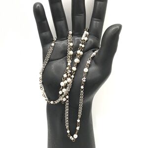 Brighton Necklace Extra Long 40" Tiny Faux Pearl